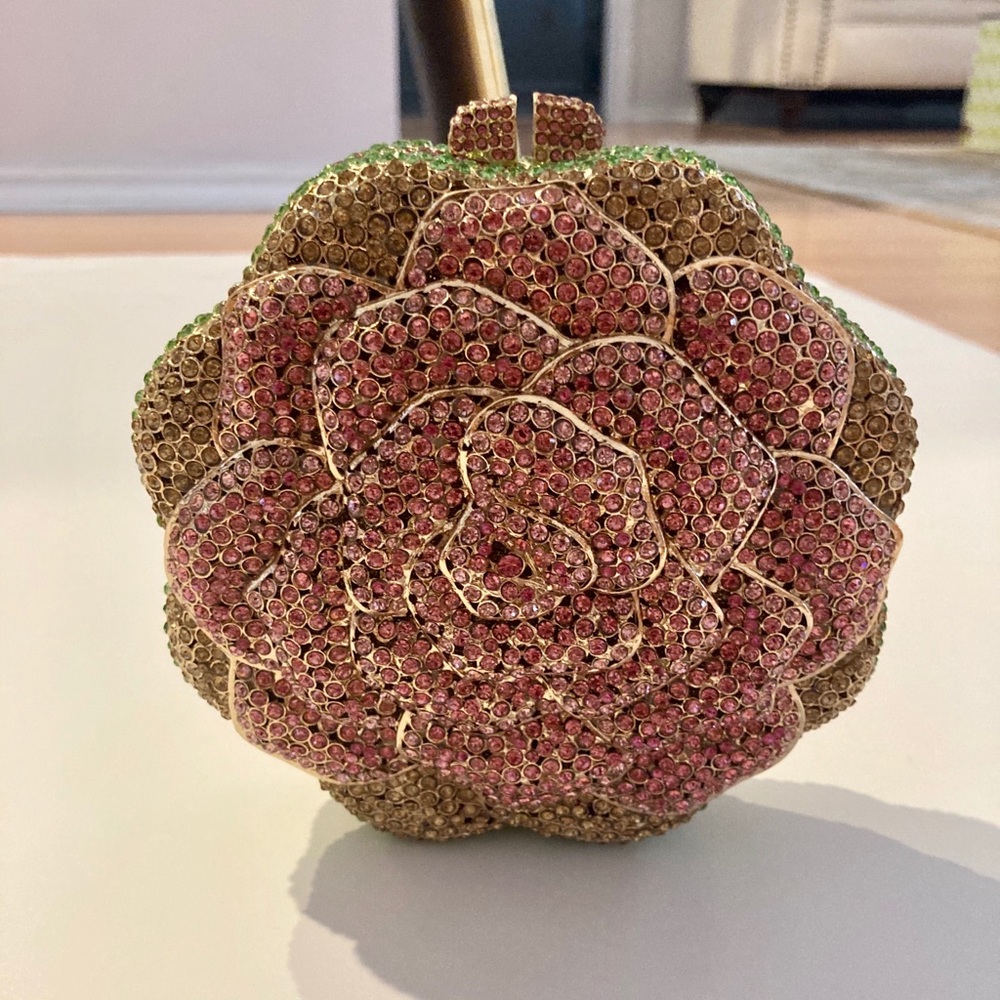 One Of A Kind Crystal Rose Clutch- Worn Once